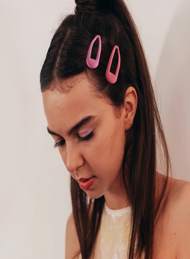 Cptots Small Hair Barrettes For Women No Slip Metal Snap Clips For Thin And Fine Hair,Matte Multiple Pink,20 PCS,1.97 x 0.5 Inch. - Image 4